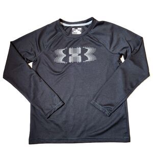 Under Armour Youth Large Long Sleeve Shirt – Black, AllSeason, Loose Fit